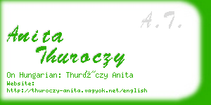 anita thuroczy business card